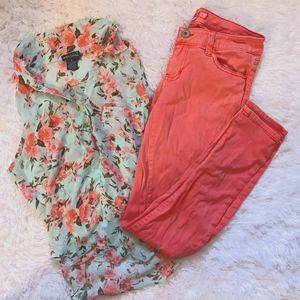 Spring Outfit! Wetseal sleeveless blouse Cabi jean
